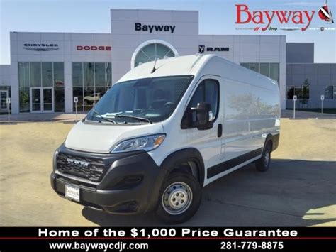 New 2023 Ram Promaster High Roof Extended Cargo Van In Pasadena B231215 Bayway Chrysler Dodge