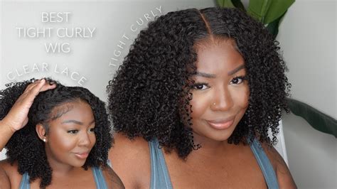 NEW Pre Cut Pre Plucked Best Tight Curly Wig For Beginners CLEAR