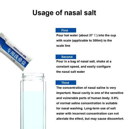 Nasal Wash Salt Nasal Rinse Mix Nasal-Care Nose Protector 30/60Packets ...