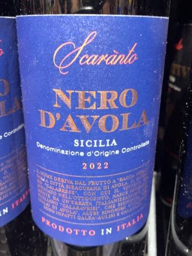 Scar Nto Nero D Avola Vivino Us