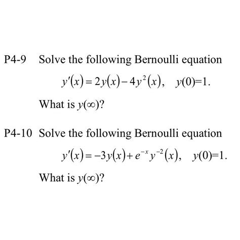 Solved P Solve The Following Bernoulli Chegg