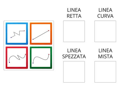 Linea Retta Curva Spezzata E Mista Group Sort