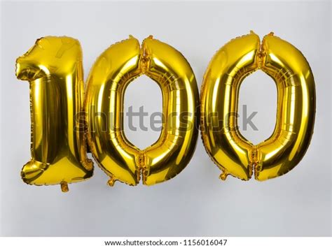 Number 100 Balloon On Background Stock Photo 1156016047 Shutterstock