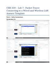 Jmangum Lab Docx Csis Lab Packet Tracer Connecting To A