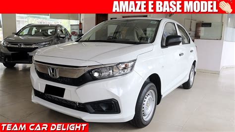 Honda Amaze E Walkaround Review With On Road Price Honda Amaze