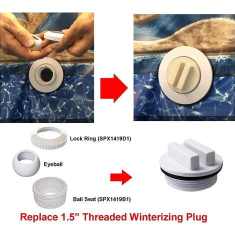 Winter Plugs 5 Pieces 1 5in Threaded Pool Spa Return Line Winterizing