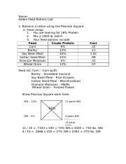 EdibleFeedRationsLabKEY Doc Name Edible Feed Rations Lab 1