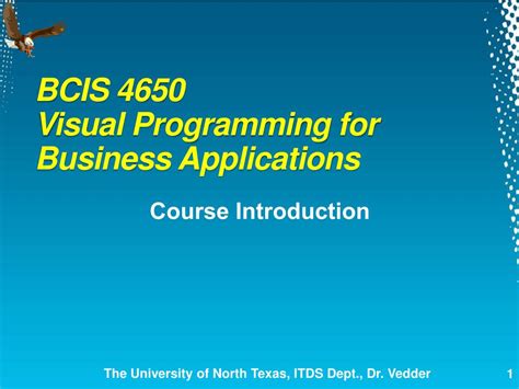 Ppt Bcis Visual Programming For Business Applications Powerpoint