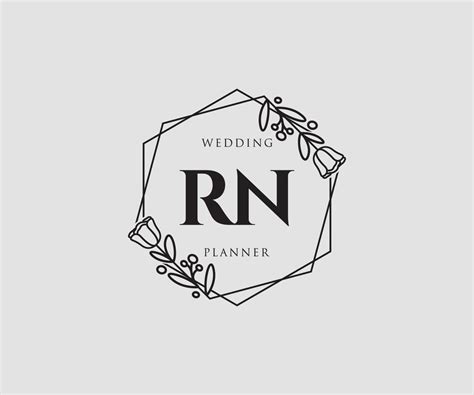 Initial RN Feminine Logo Usable For Nature Salon Spa Cosmetic And