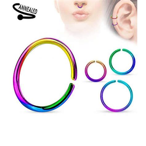 Купить Кольцо разжимное анодированное радужное в Минске