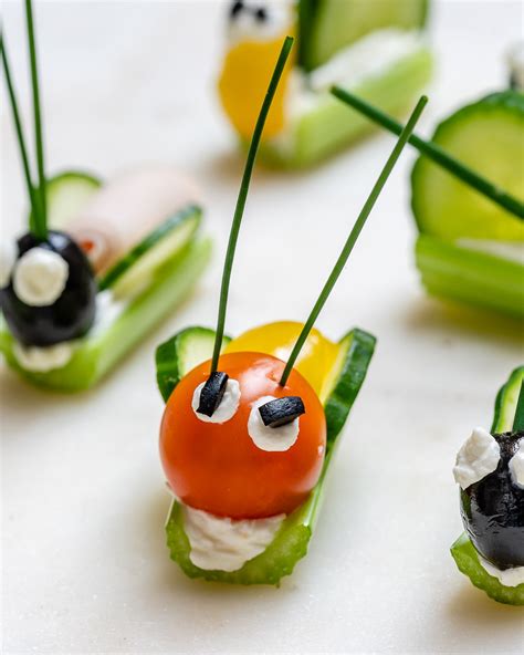 Super Fun Veggie Bug Snacks Are Perfect For Childrens Partys Or Craft