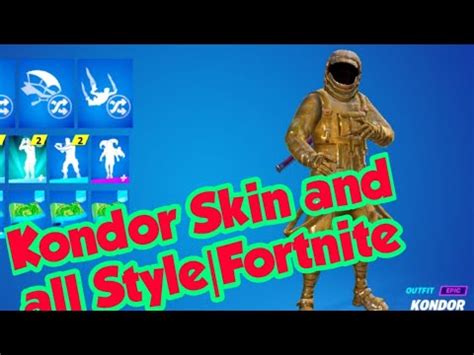 Kondor Skin And All Style Fortnite Youtube