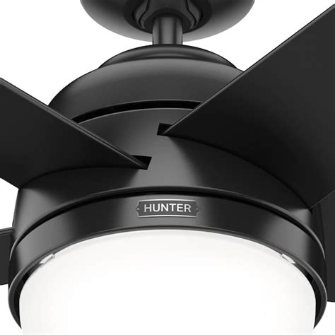 Hunter Coriolis 60 In Matte Black Led Indoor Smart Ceiling Fan With Light And Remote 5 Blade