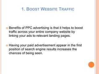 Benefits Of Ppc Advertising Ppt