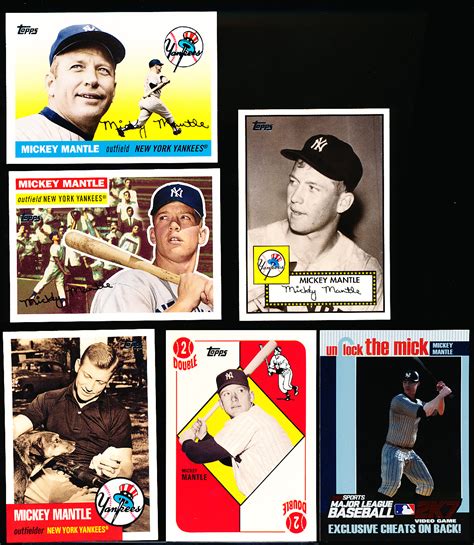 Lot Detail 2007 08 Topps Bsbl Mickey Mantle Inserts 18 Diff Cards