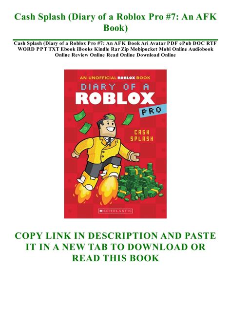 DOWNLOAD Free PDF Cash Splash (Diary of a Roblox Pro #7: An AFK Book BY
