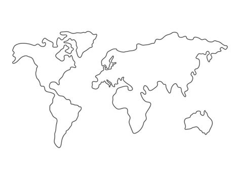 Mapa Del Mundo En Blanco Im Genes De Stock De Arte Vectorial