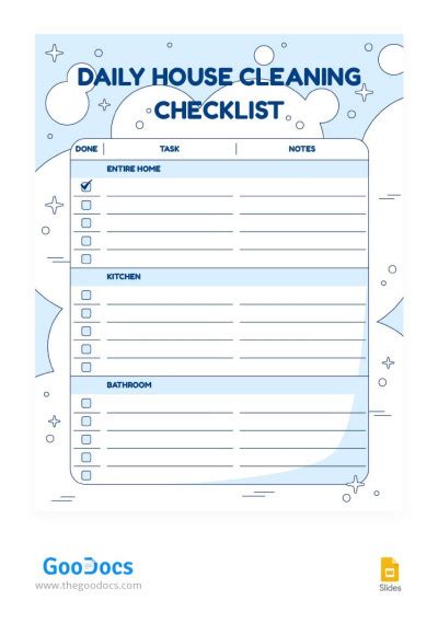 Hospital Housekeeping Cleaning Checklist - Infoupdate.org