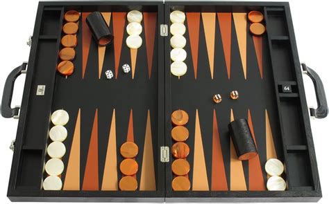 Zaza And Sacci Leather Backgammon Board Set 23 Large