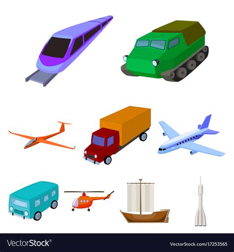 Set of pictures about types transport Royalty Free Vector