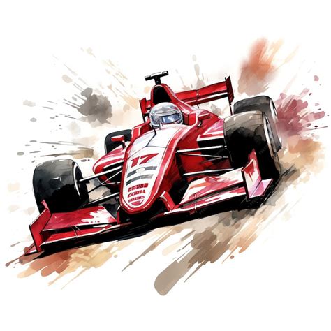 Premium Ai Image Beautiful Race Car Race Car Zooming Past Watercolor