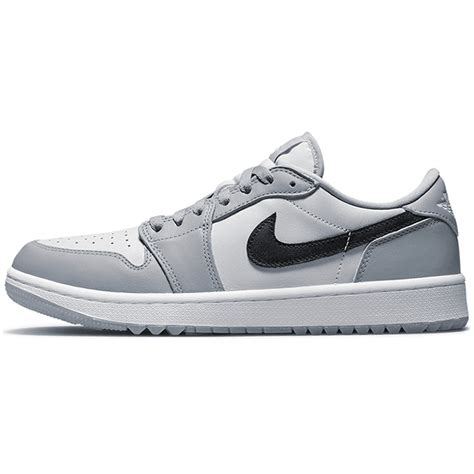 Nike Air Jordan 1 Low Golf Shoes Wolf Greyblackphoton Dustwhite