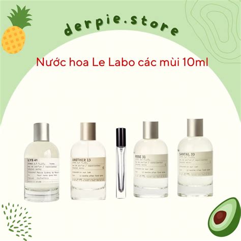 10ML Nước hoa unisex Le Labo EDP Another 13 Santal 33 Rose 31