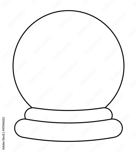 Christmas Snowglobe Cartoon Silhouette Design Icon Symbol For Card