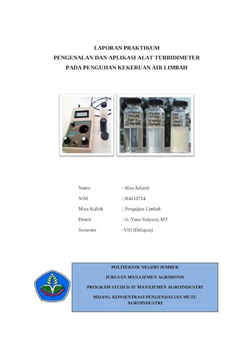 DOC Pengenalan Dan Aplikasi Alat Turbidimeter DOKUMEN TIPS