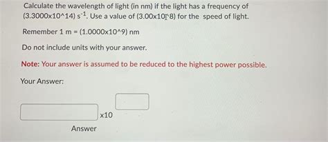 Answered Calculate The Wavelength Of Light In… Bartleby