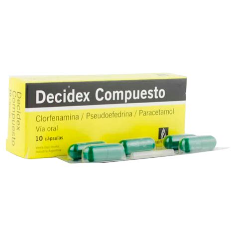 Decidex Compuesto Clorfenamina Pseudoefedrina Paracetamol Caja De