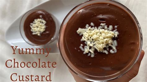 Easy Eggless Chocolate Custard Recipe Youtube