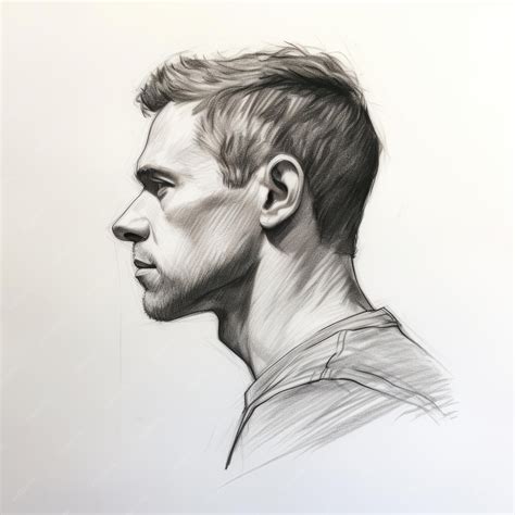 Premium Photo | Realistic Profile Sketch Drawing By Scott Van Meekin