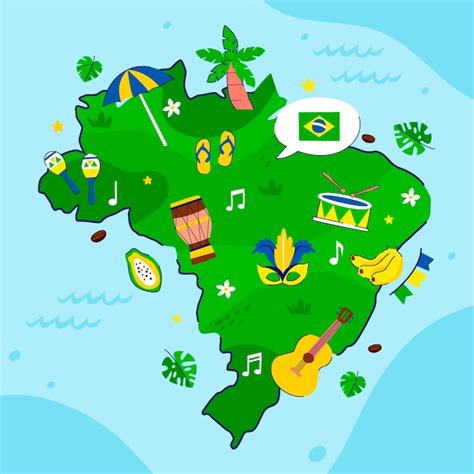 Mapa Do Brasil Desenho Imagens Download Grátis No Freepik