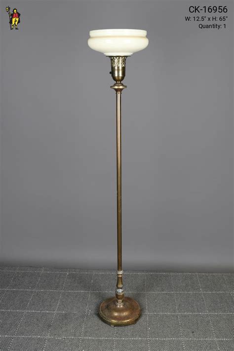 Antique Brass Torchiere Floor Lamps Collection City Knickerbocker Lighting Rentals