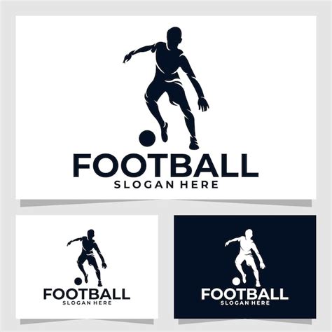 Premium Vector | Football player logo vector design template