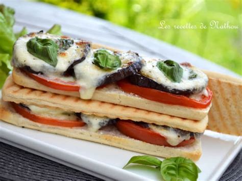 Panini Aux Aubergines Tomates Et Mozzarella Recette Par Ma Cuisine