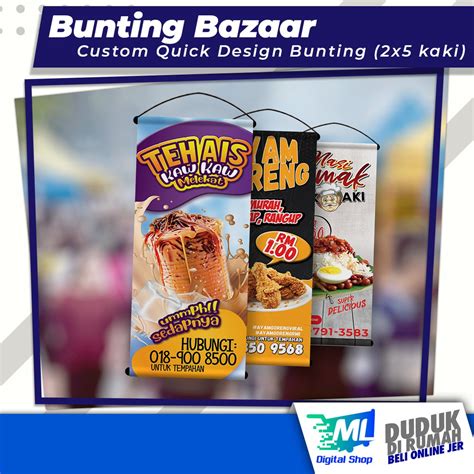 Bunting Ready Design Niaga Bazar Khemah Kanopi Makanan Shopee Malaysia