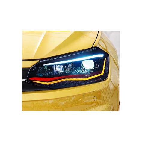 X Feux Avant Led Vw Polo Aw Gti Facelift Quadri Led