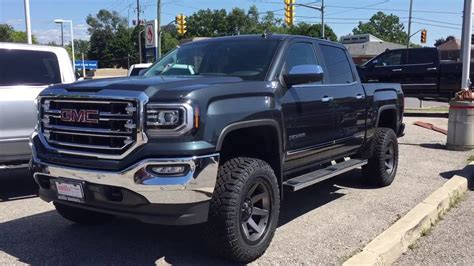 Gmc Sierra Slt Crew Cab Lifted Inch Fuel Brand Rims Dark