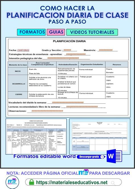 Como Hacer La Planificacion Diaria De Clase Tecnicas De Enseñanza