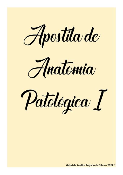 SOLUTION Anatomia patológica Studypool