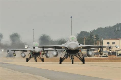 F 16 Fighting Falcons From Both The 35th And 80th Fighter Squadrons Of The 8th Fighter Wing As