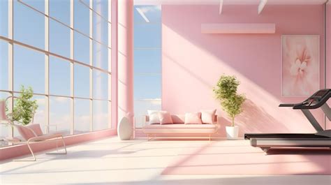 Premium AI Image | Barbie pink interior of a modern living room with ...