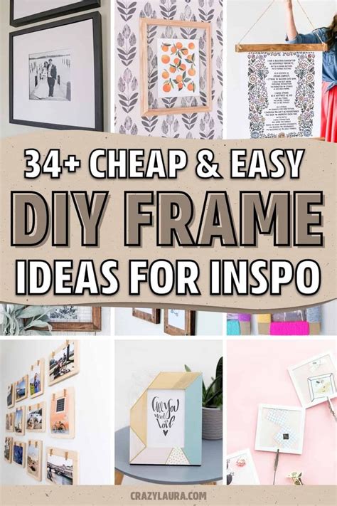 34+ Best DIY Picture Frames & Display Ideas For Inspo | Picture frame ...