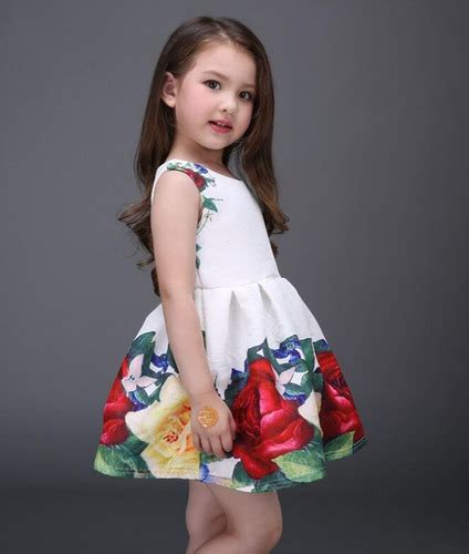 Hermoso Vestido Ni A Primavera Flores Talla A Moda Ropa