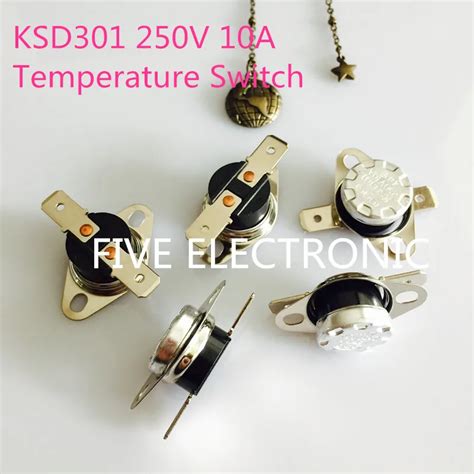 5pcs Lot KSD301 250V 10A Temperature Switch KSD 301 Low Temperature 0