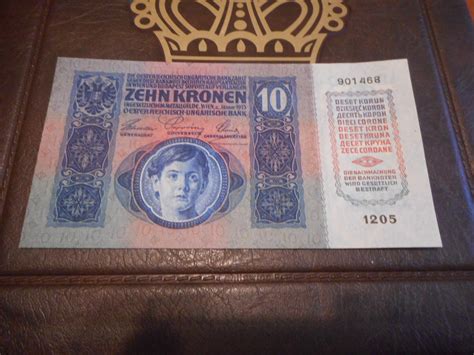 10 Korun rok 1915 ser 1205 vzácný zoubkovaný kolek super stav N UNC Aukro