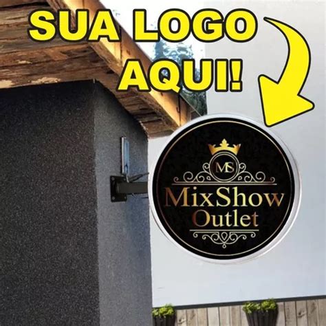 Luminoso De Parede 70 Cm Externa Em Led Dupla Face Sua Logo