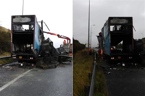 Aftermath Pictures Show Why M62 Was Brought To A Standstill After Huge